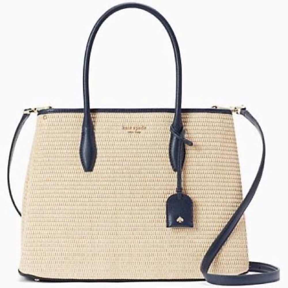 eva straw medium top zip satchel